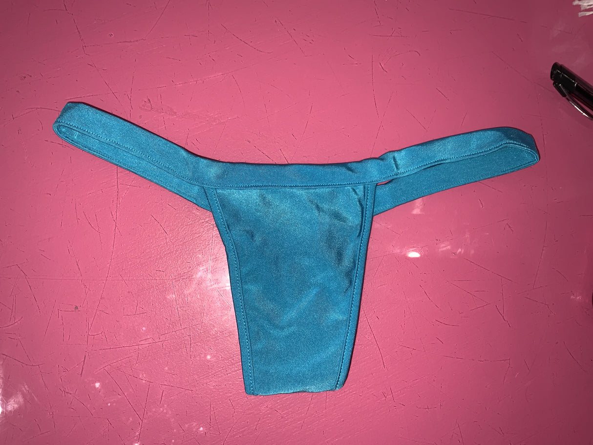 Blue Strappy Thong