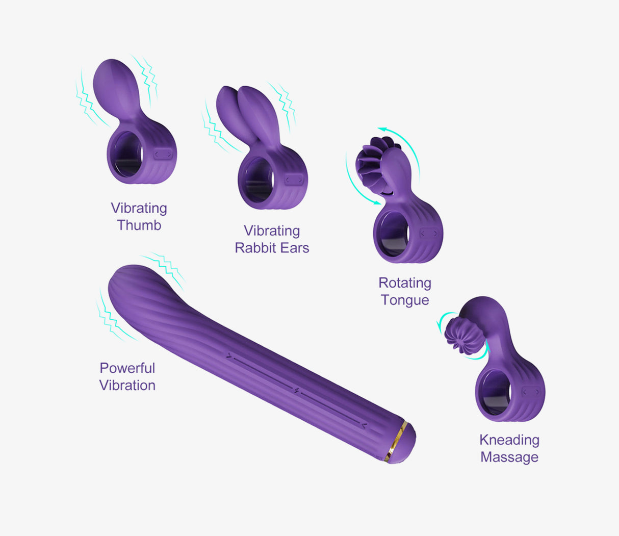 Magic Stick Pink/Purple + 5 attatchmets