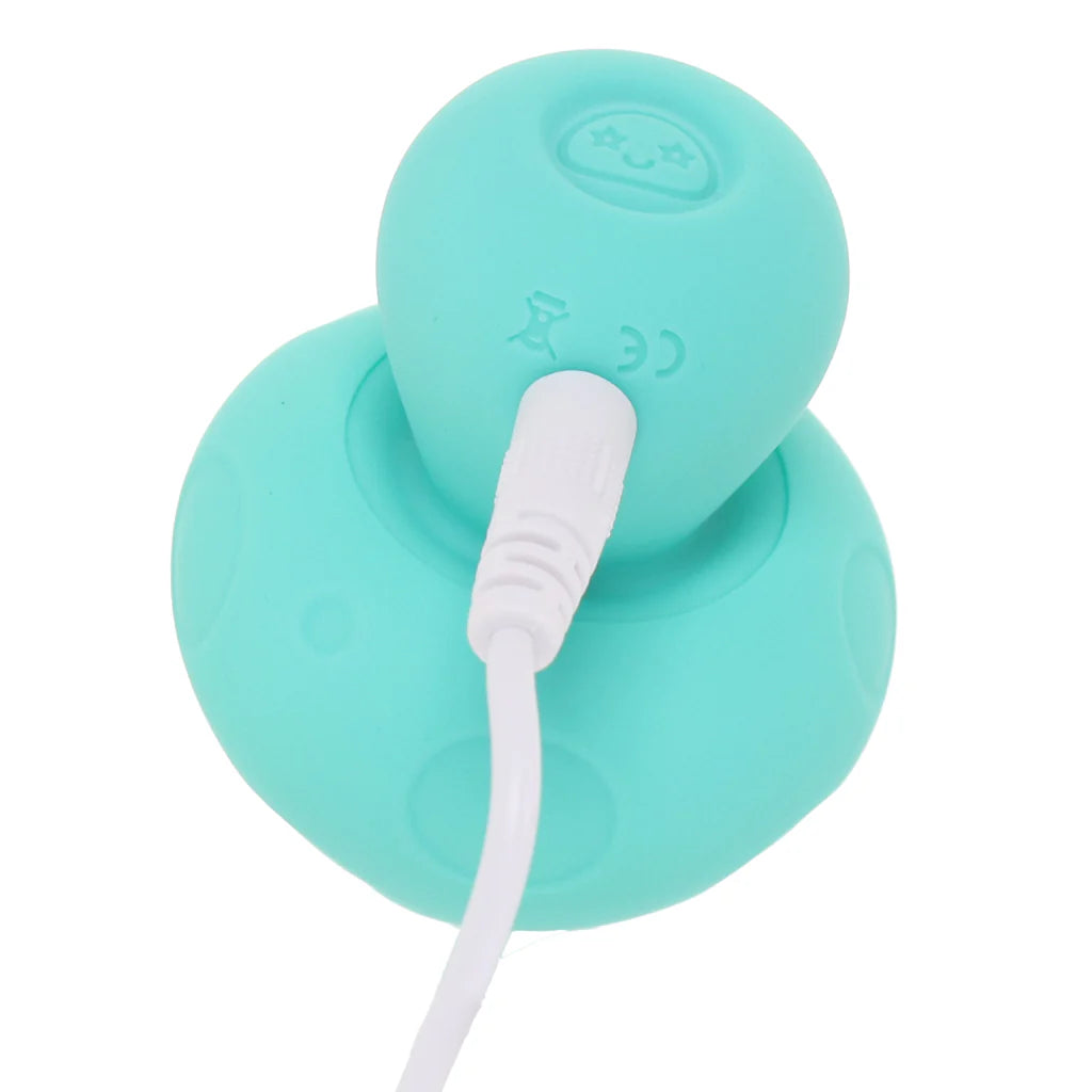 Mochi Mini Mushroom Silicone Vibrator Teal