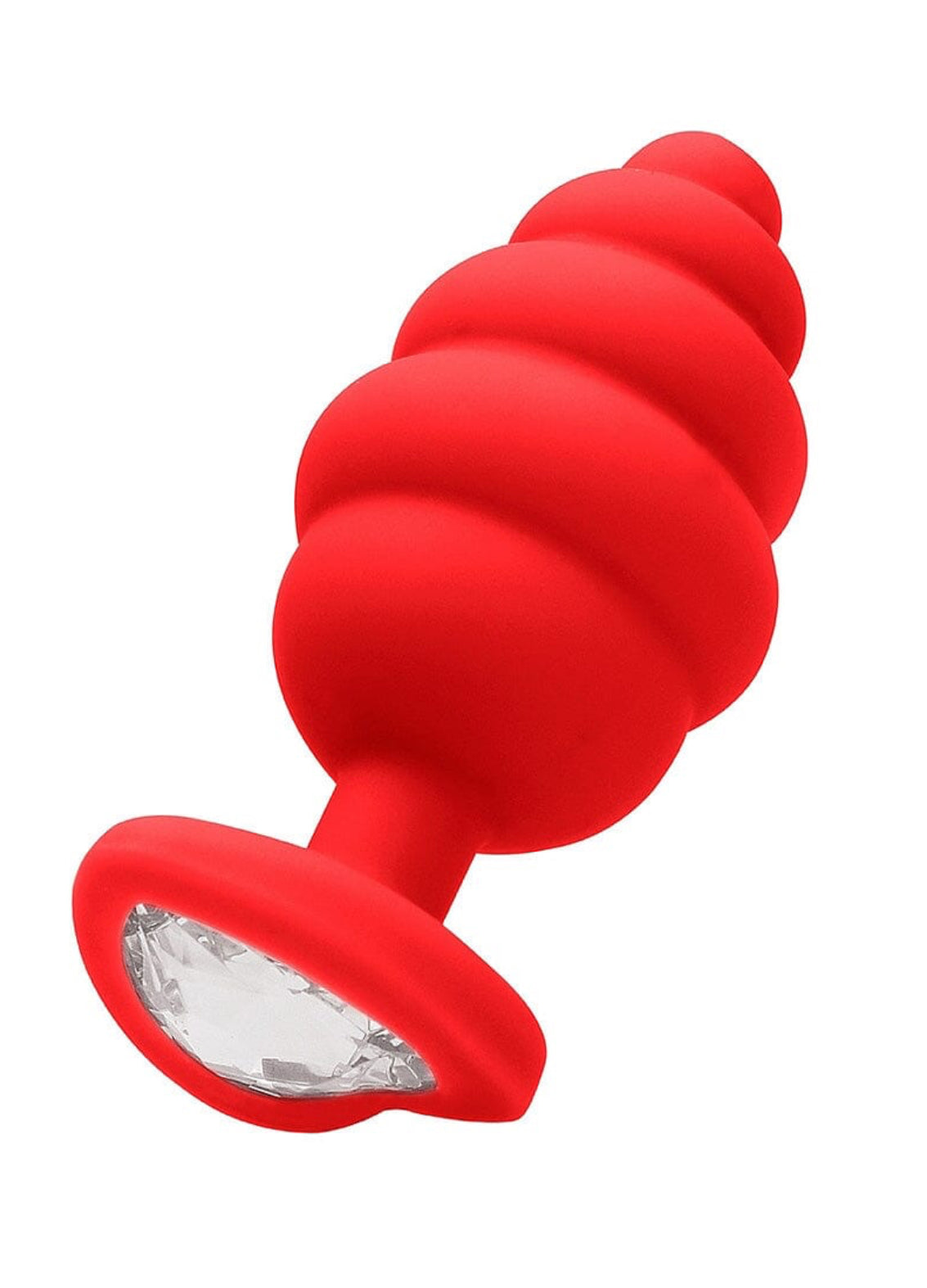 Ouch! Large Ribbed Diamond Heart Plug