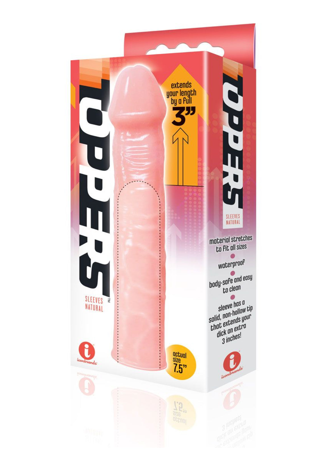 Toppers Natural Sleeve 7.5” - Flesh colour