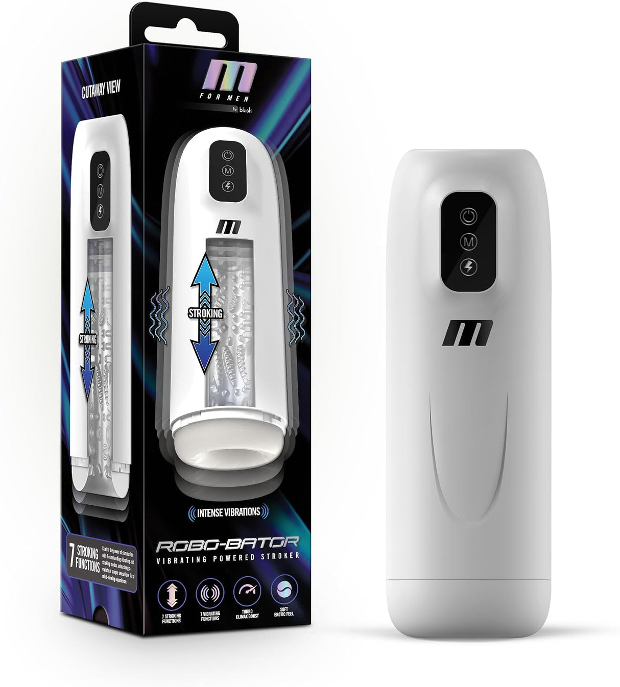 M For Men Robo-Bator Vibrating Powered Stroker