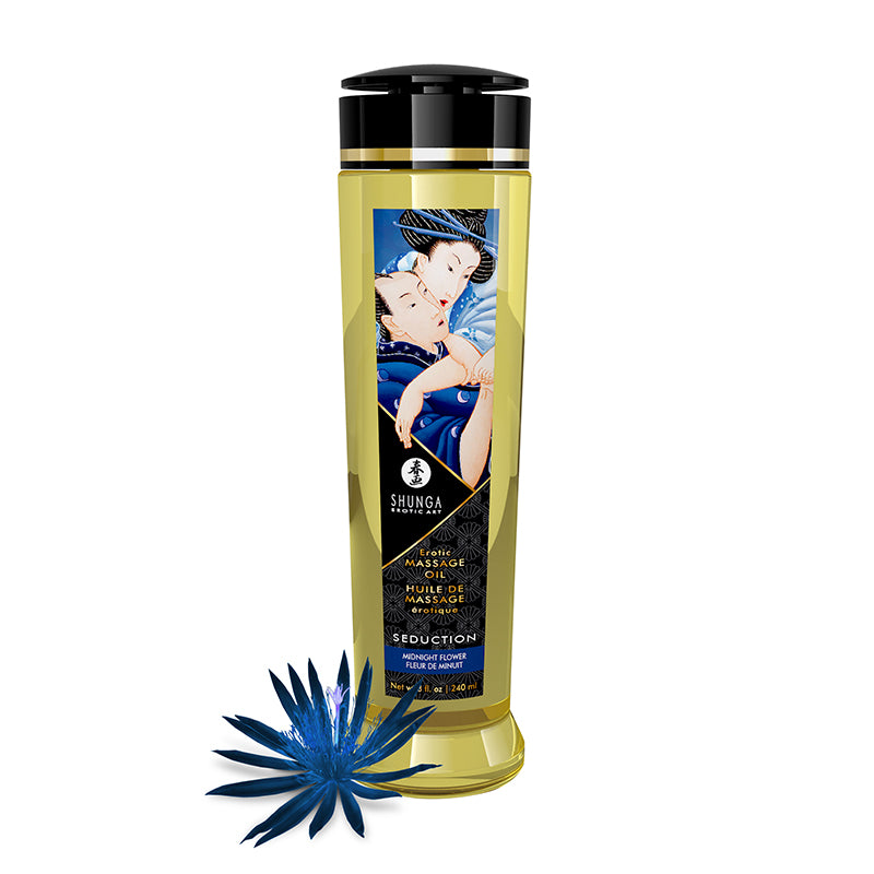 Shunga Massage Oil - Midnight flower