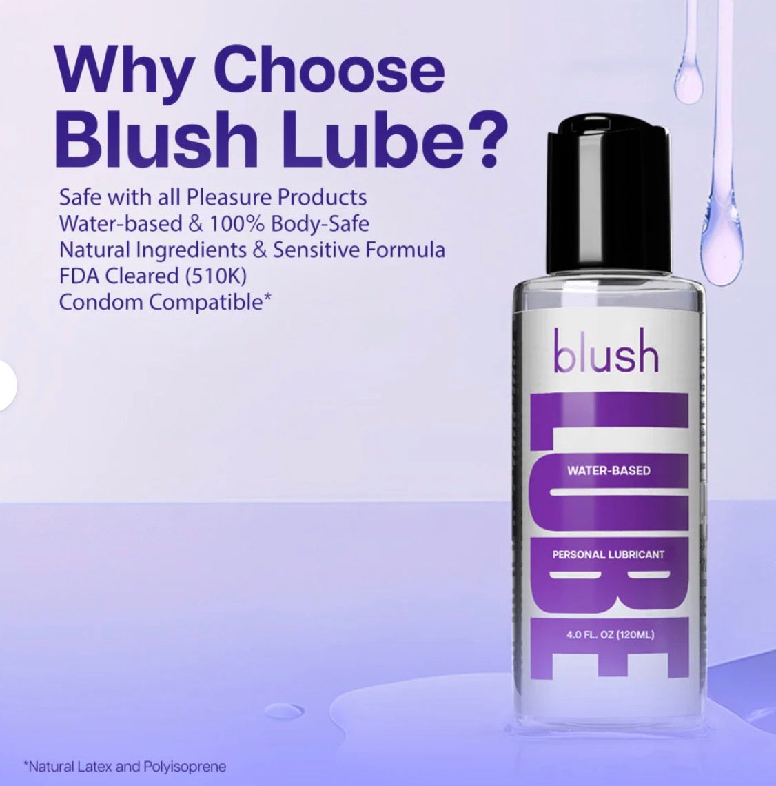 Blush Water based Lube 4oz