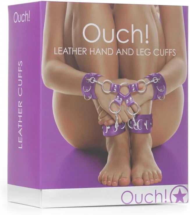 OUCH!! Hand and Legcuffs Purple DAMAGED BOX