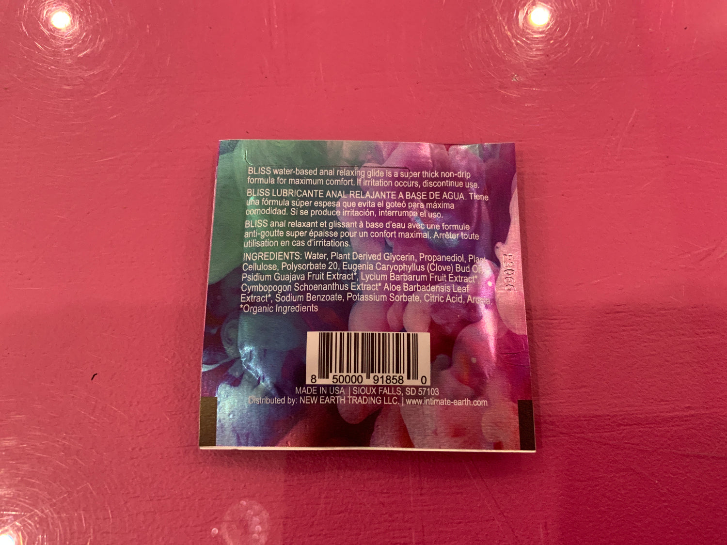 Intimate Earth Bliss Water based Anal relaxing glide 3ml packet