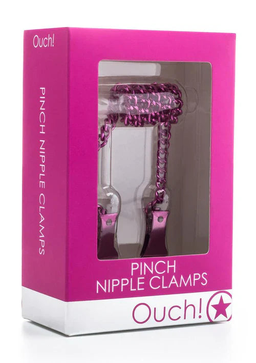 Ouch! Pinch Nipple Clamps-Pink