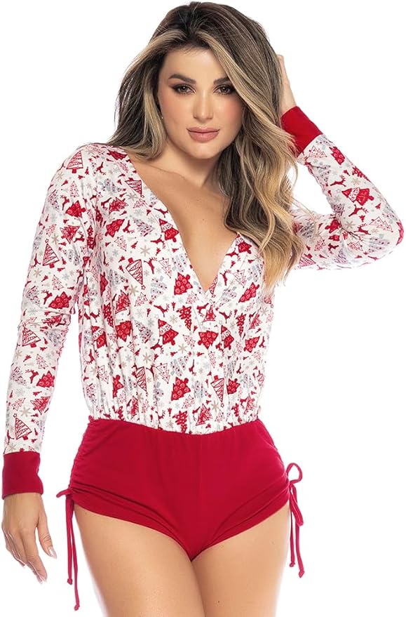 Mapale Long Sleeve Holiday Romper L/XL