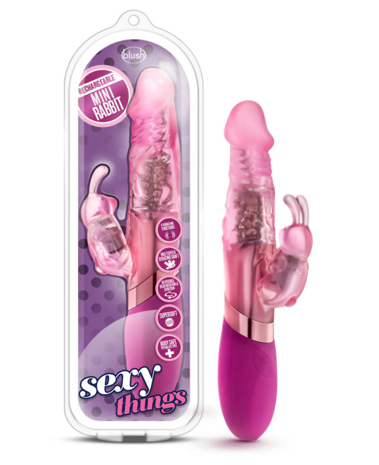 Blush Mini Rabbit Rechargable Dildo