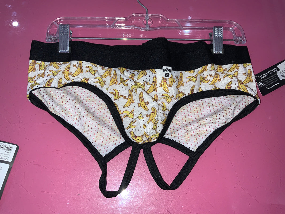 Mob banana open back male brief Large