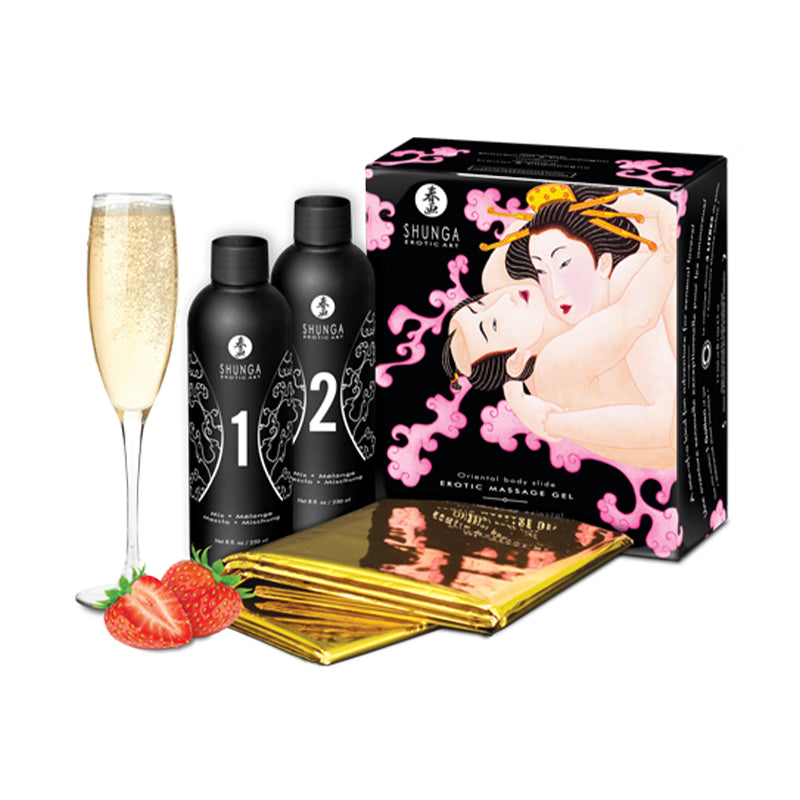 Shunga Erotic Massage Gel Sparkling Strawberry Wine