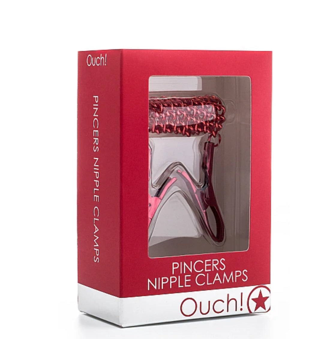 Ouch Red Nipple Clamps Pincer