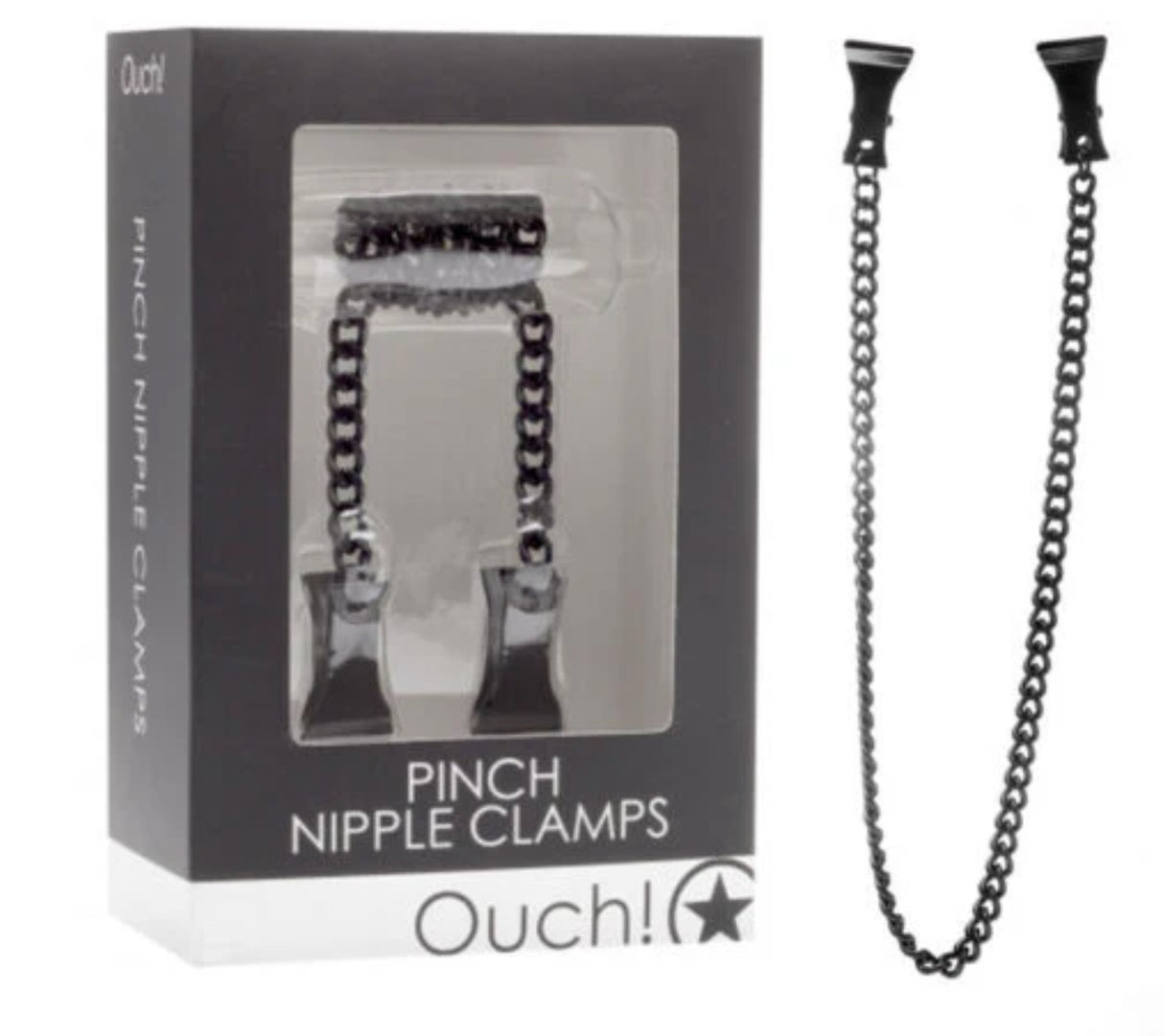 Ouch Black Pinch Nipple Clamps
