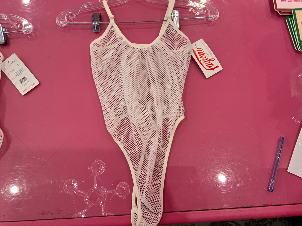 Fagioni Inc White Mens Mesh Bodysuit M