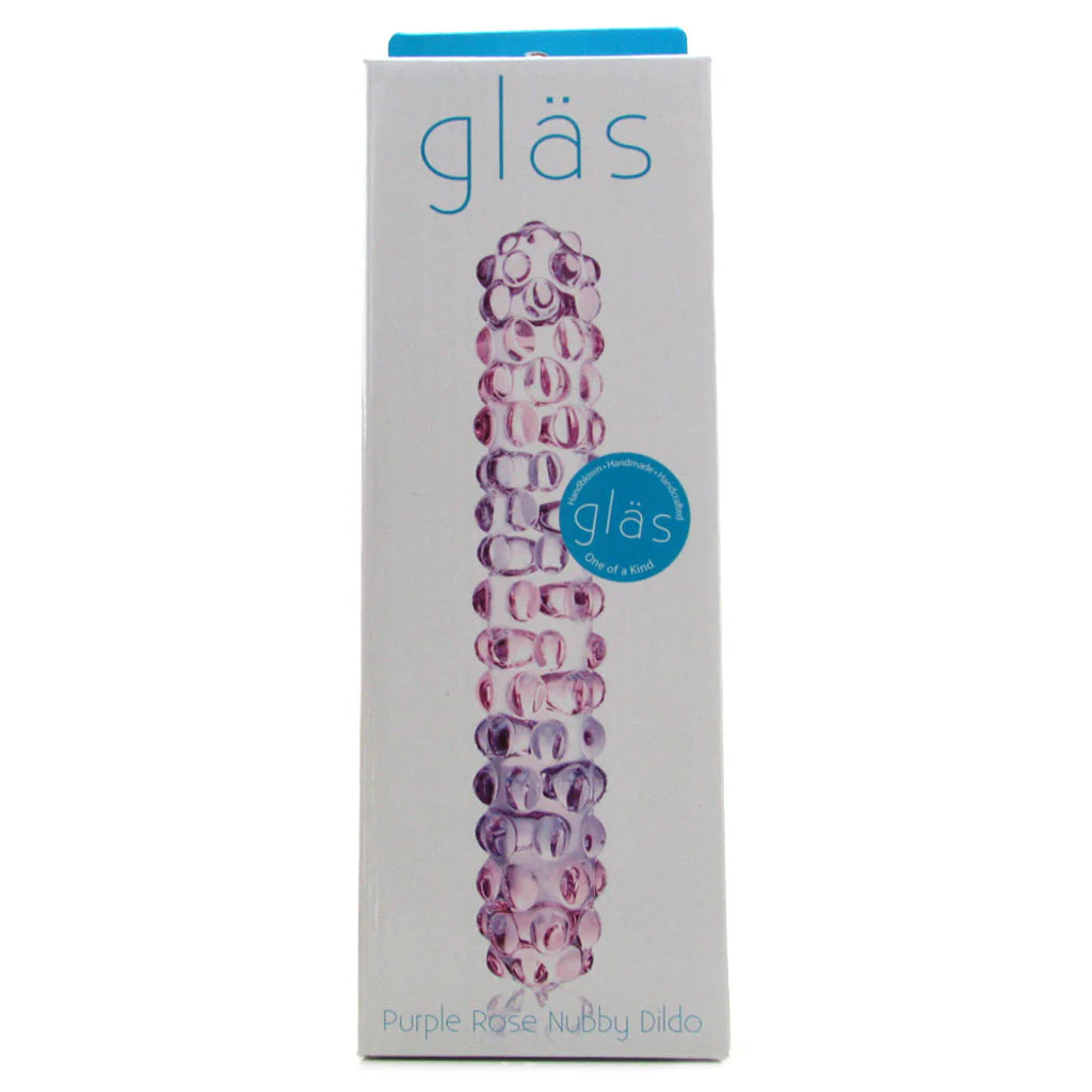 Gläs 7” Purple Rose Nubby Dildo