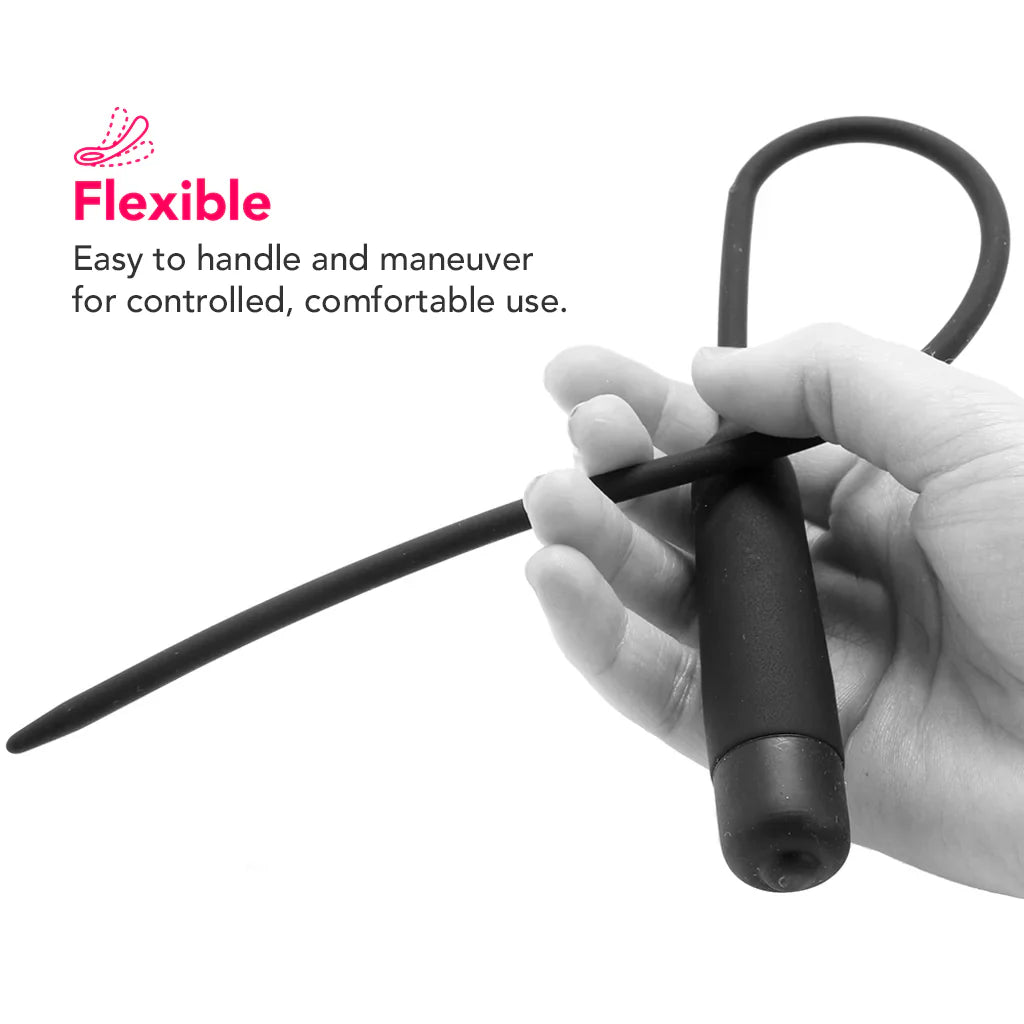 Ouch Silicone Vibrating Bullet Plug - Urethral Sounding