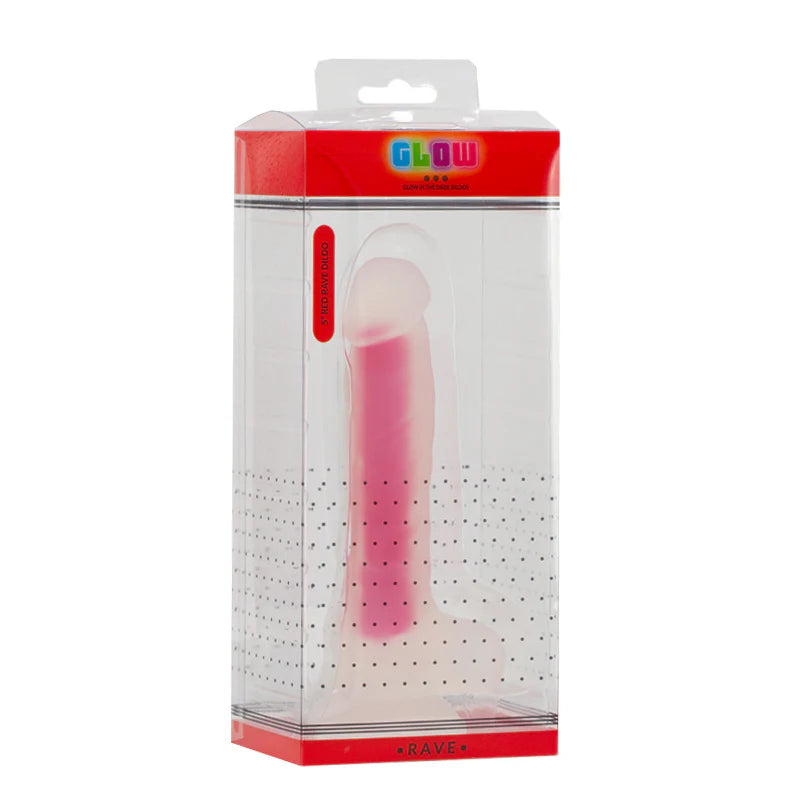 Glow 6” Red Dildo
