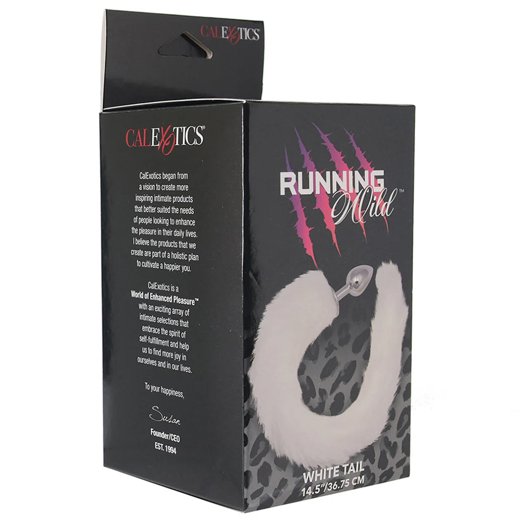 Running Wild White Long Tail Plug