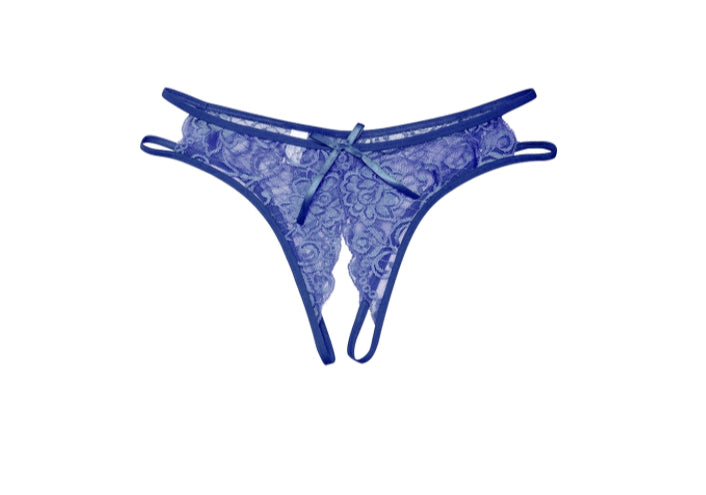 Blue Letrista Open Crotch Panty XL