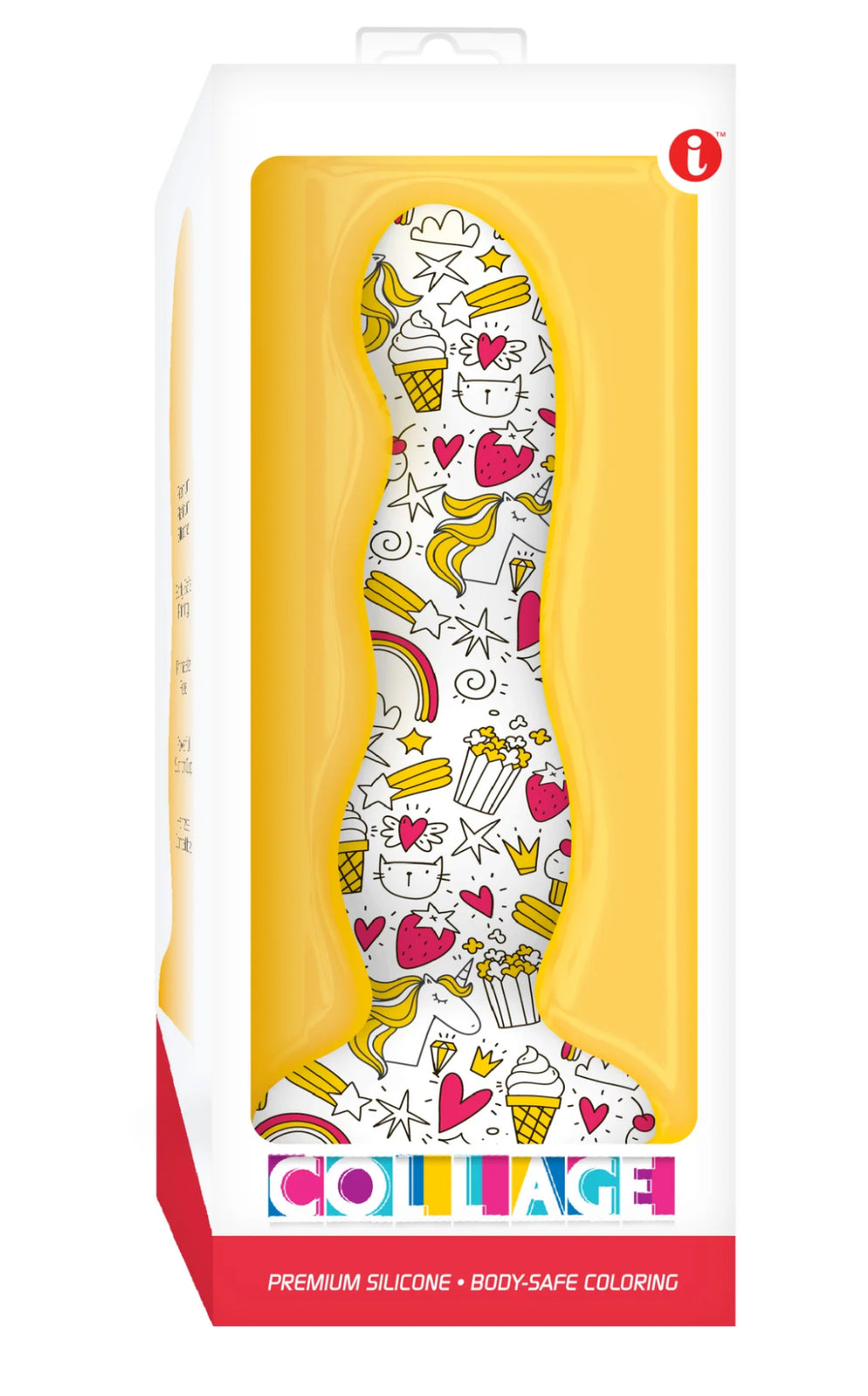 Collage Cupcake Unicorn Curvy Dildo