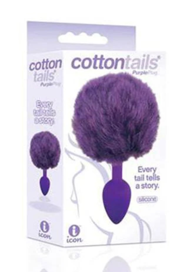 Cotton tails purple bunny anal plug