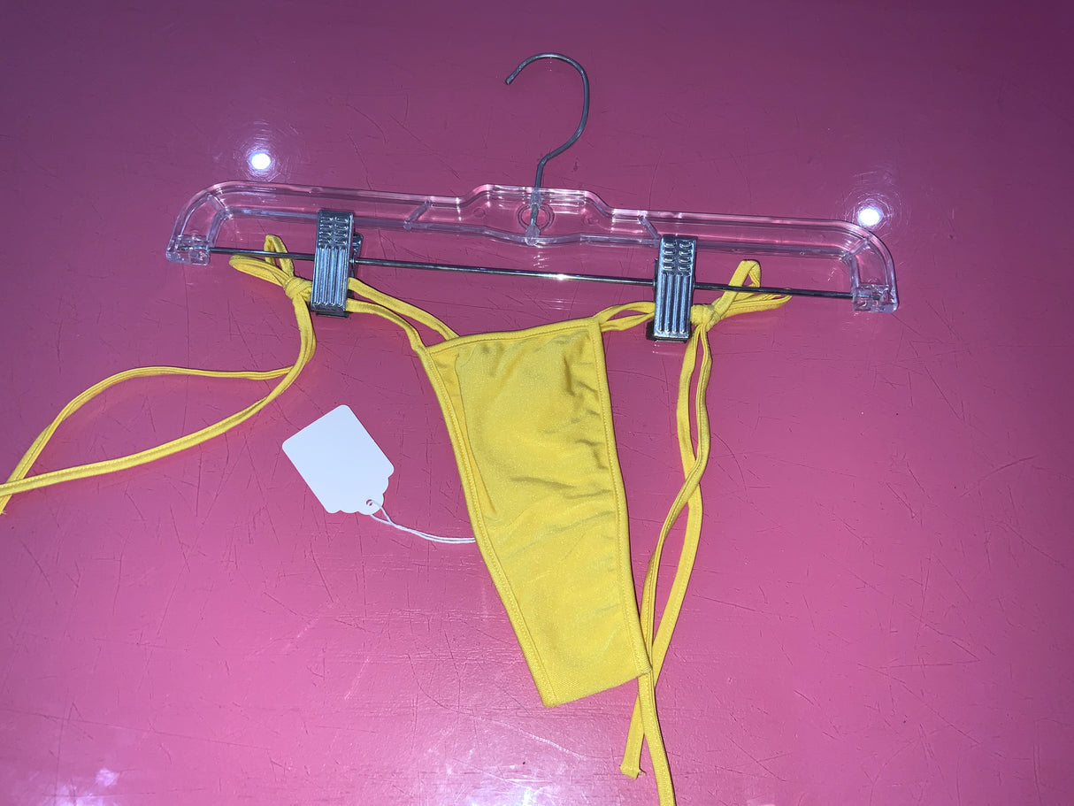 Yellow Tie Up Thong o/s