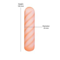 Softies 4” Dual Silicone Vibrator Orange