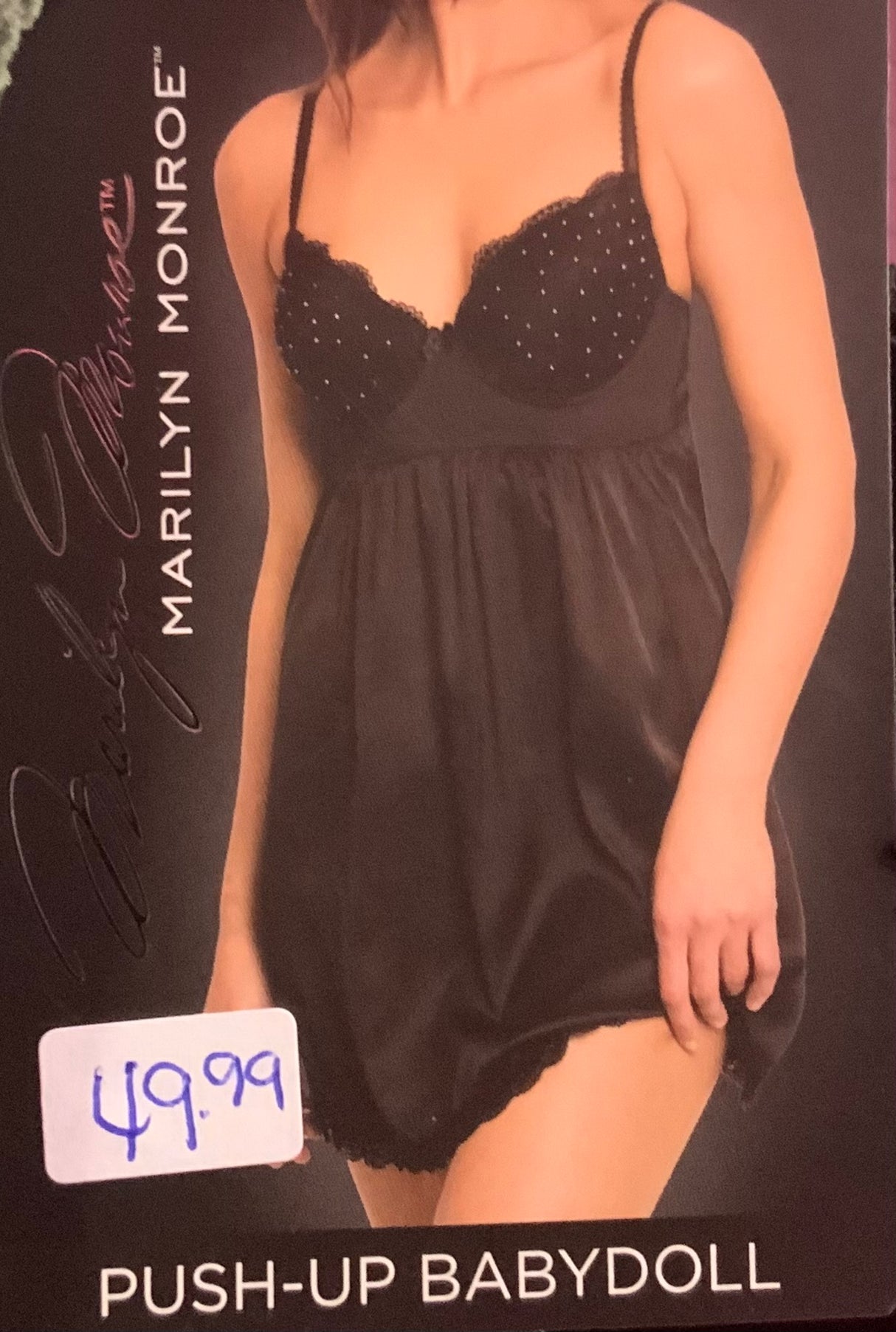 Marilyn Monroe Black Rhinestone babydoll L