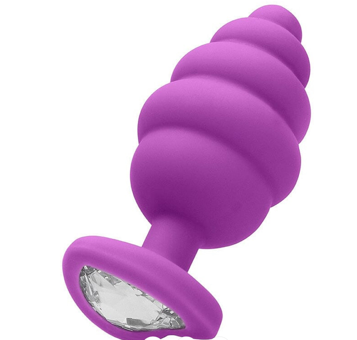 Ouch! Large Ribbed diamond heart plug