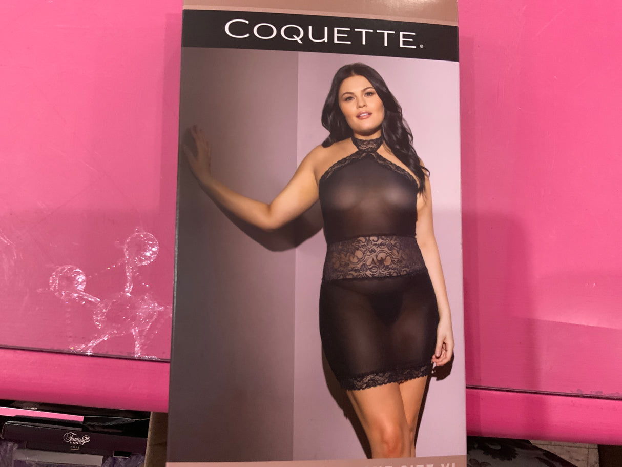 Coquette Black Sheer Dress queen size