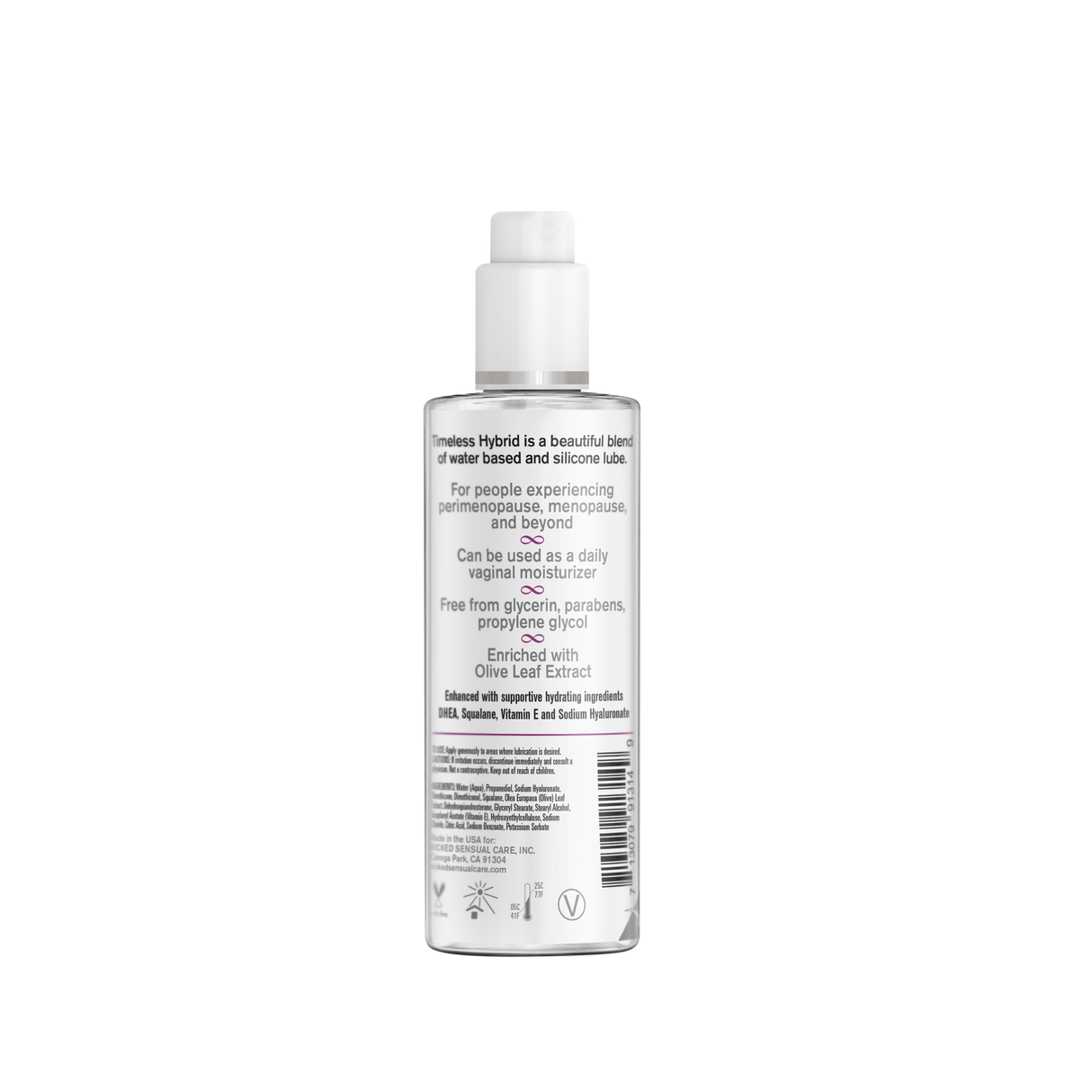 Wicked Simply Timeless Hybrid Water+ Silicone Lube 4oz