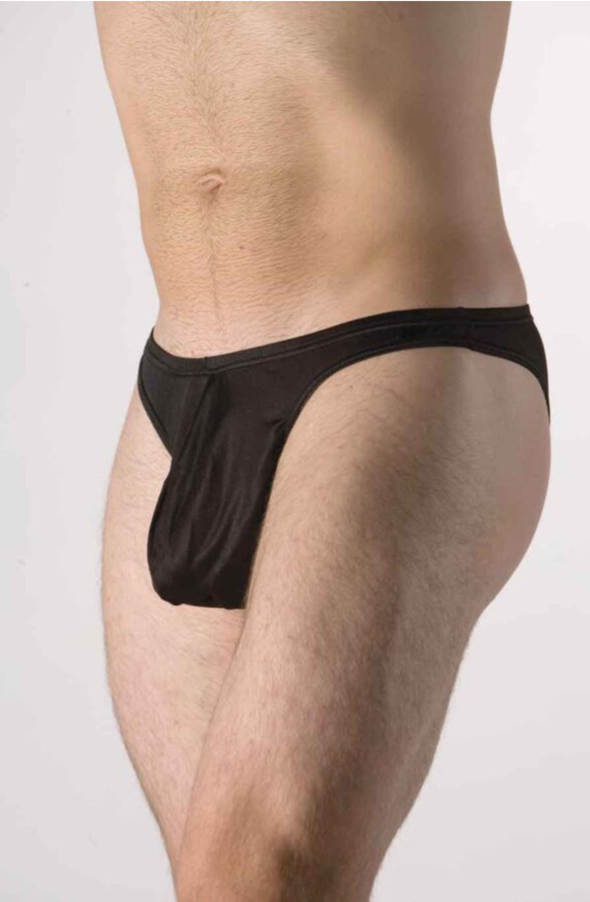Mens spandex brief with large pouch White O/S
