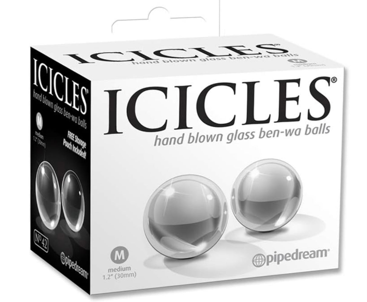 Icicles No.42 Small hand blown Glass Ben-wa balls