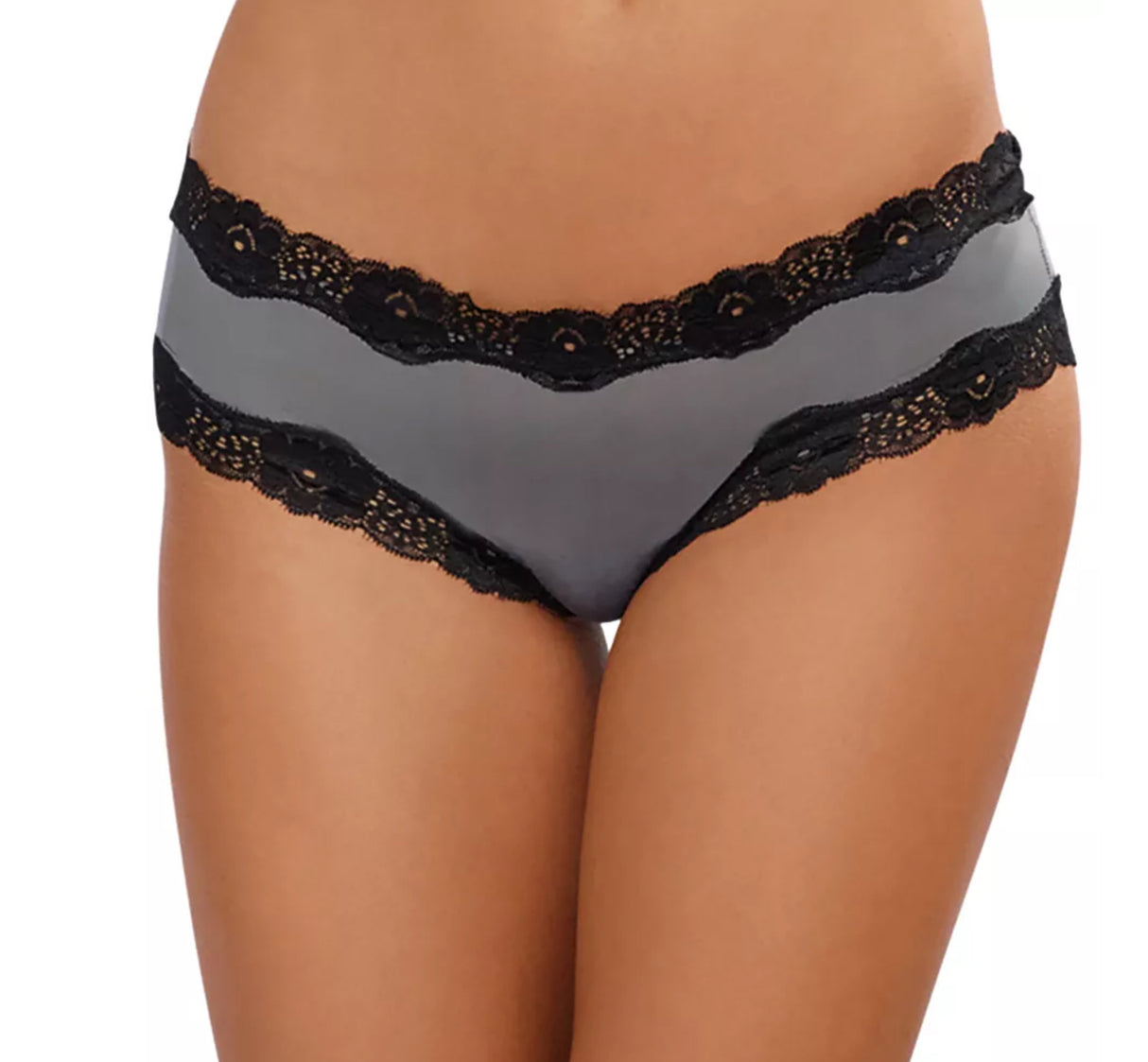 Dreamgirl grey Criss cross panty 1x