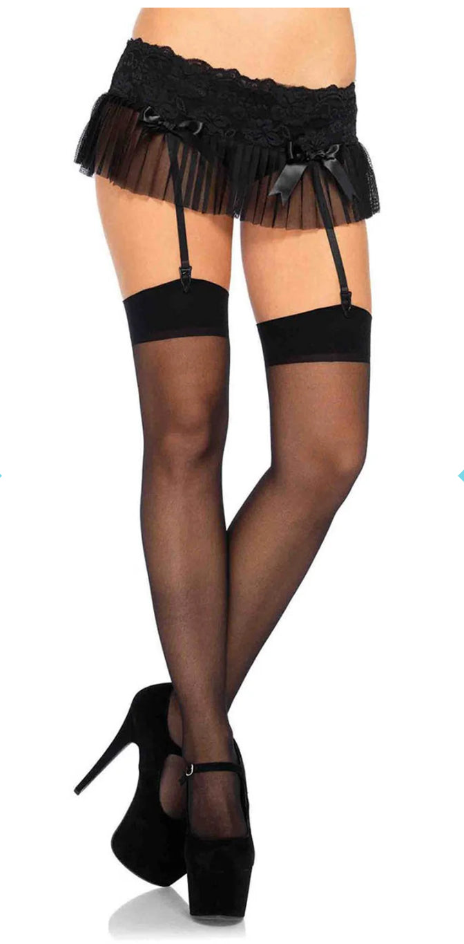 Leg Avenue Sheer Stockings Black