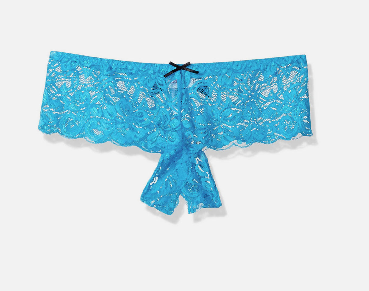 Dreamgirl Boyshort open crotch turquoise 3x/4x