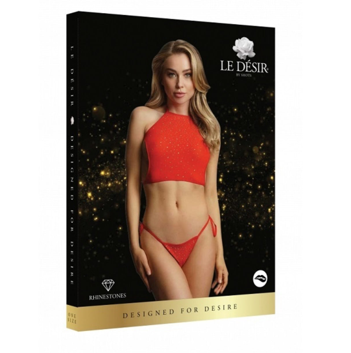 Le Desir Rhinestone Red Set O/S