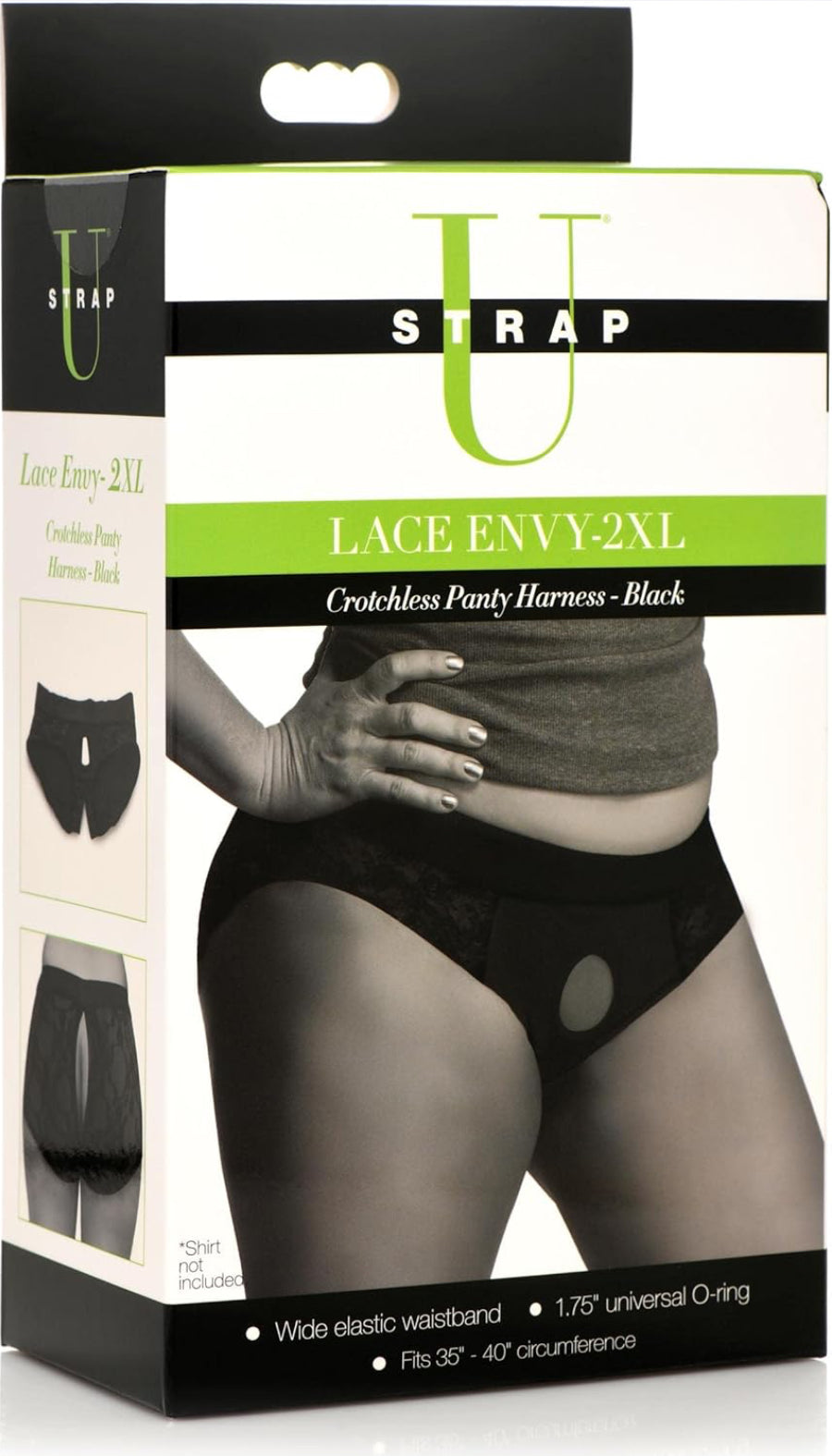 U Strap Lace Crotchless Strap-on Harness 2xl