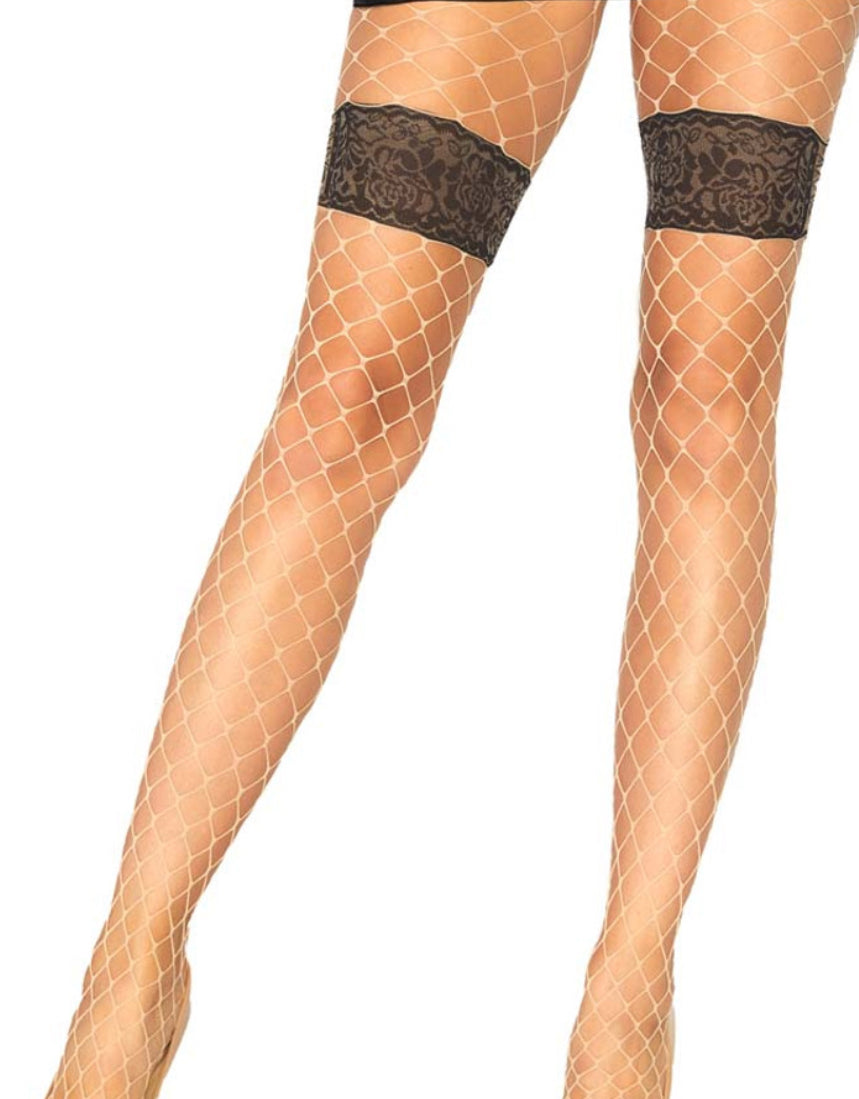 Leg avenue diamond net tights w faux garter