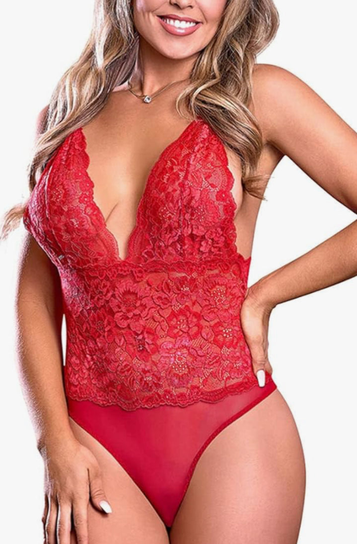 Exposed Risqué Business red Teddy small