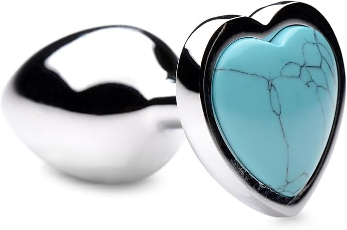 Booty Sparks Gemstones Butt plug Large - Turquoise Heart