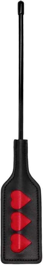 Ouch Short Crop Paddle 3x Red heart