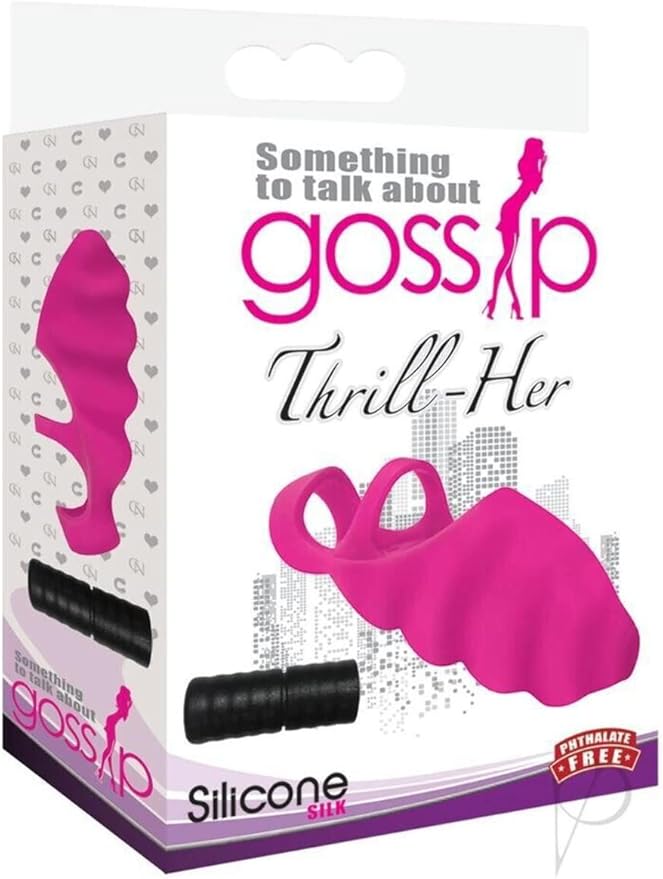 Thrill Her - Silicone silk finger cover with vibration PINK