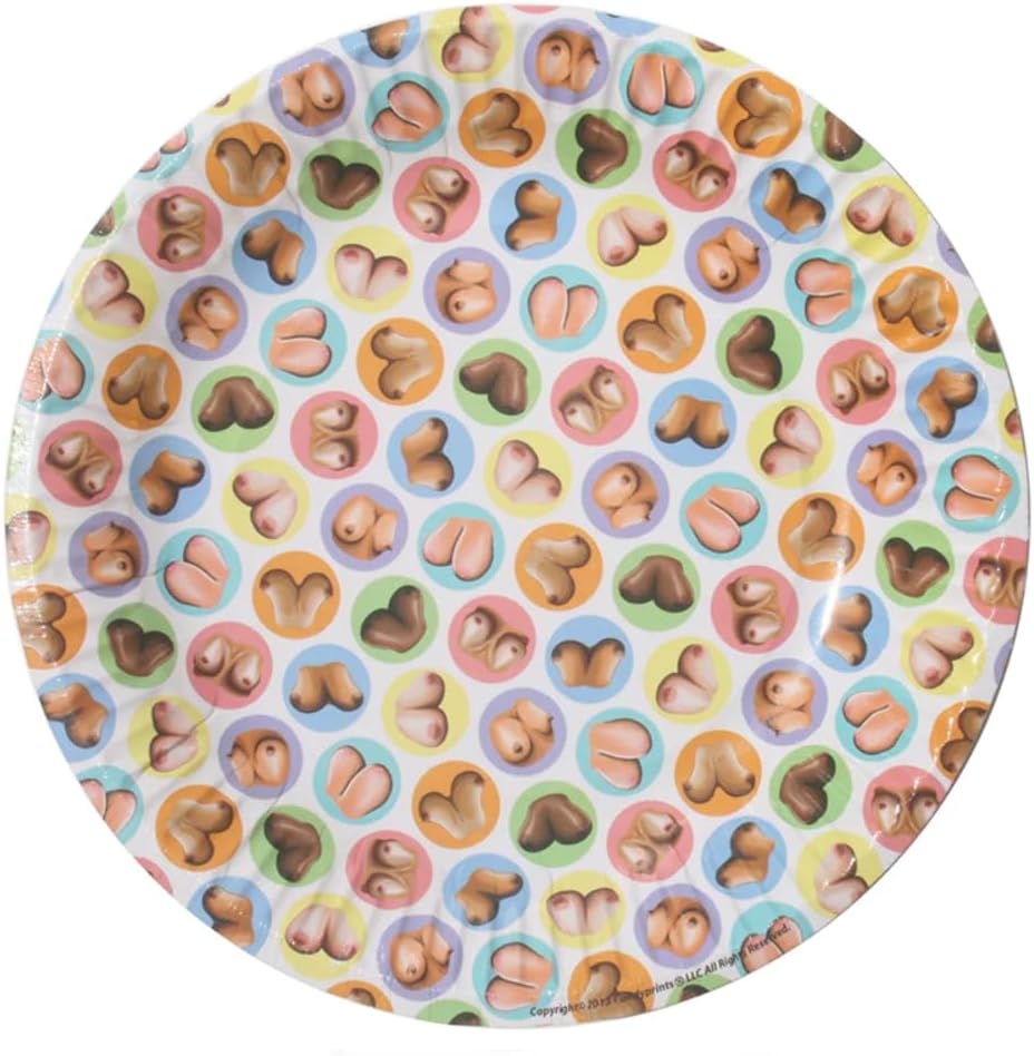 Dirty Dishes Mini Boobie Party Plates 8pack