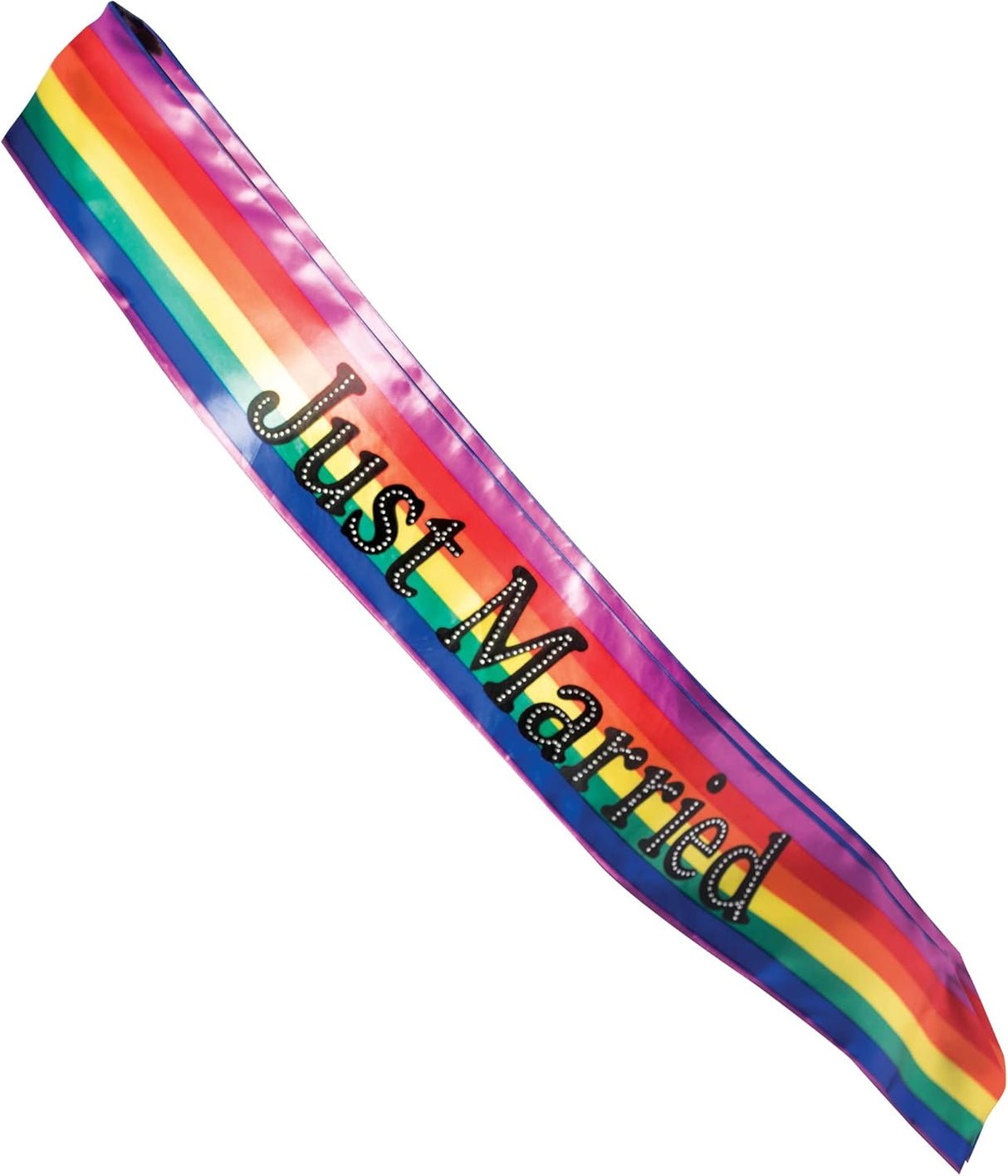 Just Married Rainbow Sash