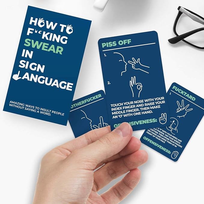 How to F**king Swear in sign language cards
