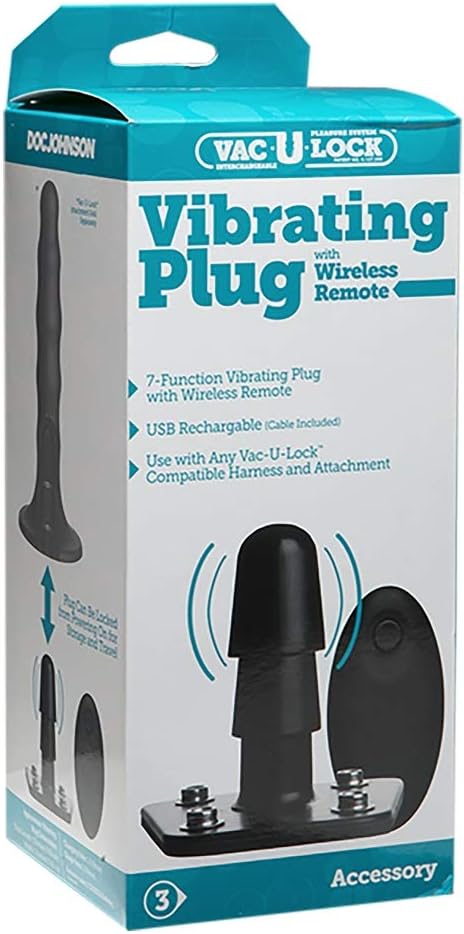 Vac-U-Lock Vibrating Plug w/ Wireless Charger