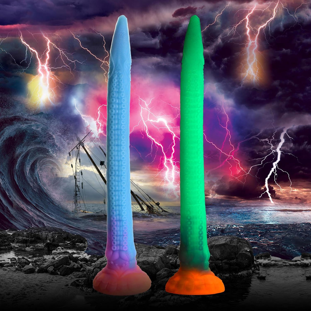 Creature Cocks Makara Glow in the dark Snake Dildo