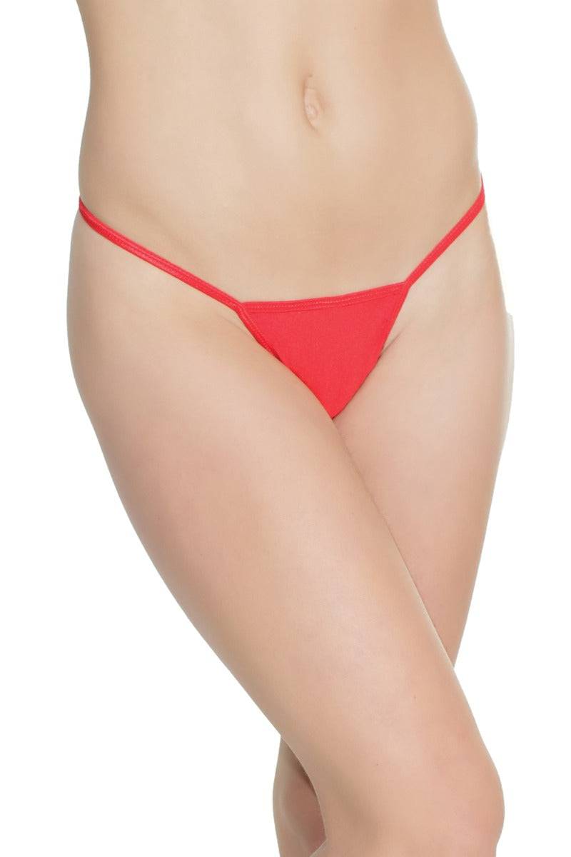 Classic White G-string Plus Size RED