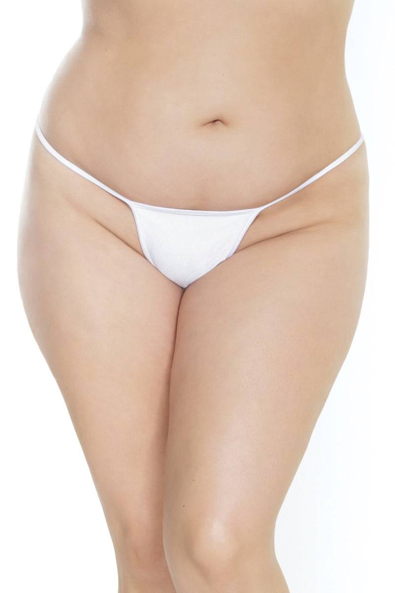 Plus Size Classic GString White